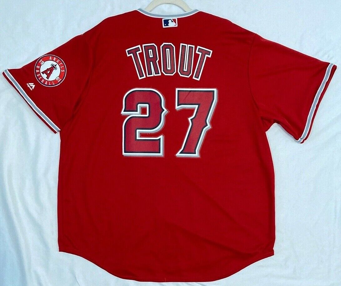 MIKE TROUT SIZE 2XL LOS ANGELES ANGELS MAJESTIC COOL BASE MIKE TROUT SIZE 2XL LOS ANGELES ANGELS MAJESTIC COOL BASE