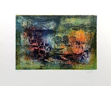 Lebadang (aka Hoi), Docked Boats 5, Lithograph on Rives BFK, signed "Hoi" and nu