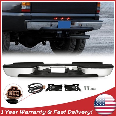 For 1999-2007 Chevy Silverado GMC Sierra 2500 HD 3500 Rear Bumper W/o Park Holes