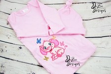 Baby Gown and Hat set/Girl/ Pink/One size/Custom made/Girls gown