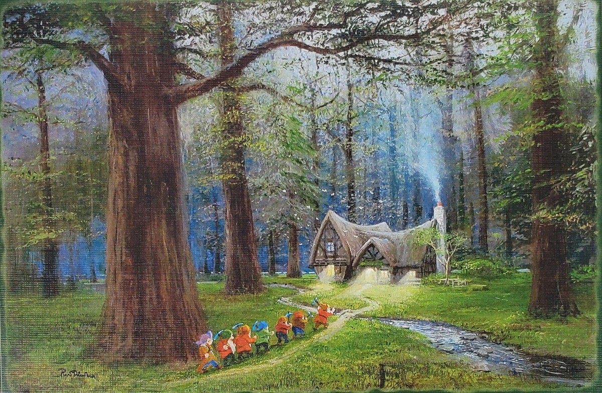 Disney Fine Art OFF TO HOME WE GO Seven Dwarfs 1000 Piece