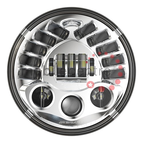 Adaptive 2 Motorcycle Headlight LED 7" seven inch chrome 0555031 R113 ECE - Picture 2 of 4