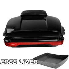 Chopped Pack Trunk Backrest LED Tail Light For Harley Davidson Touring 2014-2025