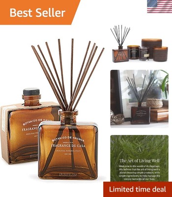 Botanico de Havana Diffuser, Includes Fragrance Oil, Decorative Wooden Cap an...