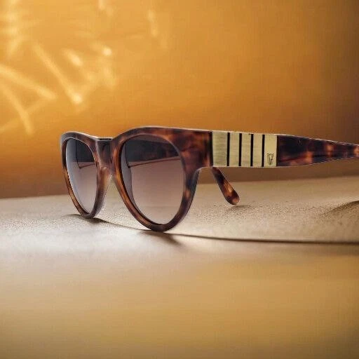 Versace Shield Sunglasses 80s Vintage Brown Sportswear m:533 Made Italy - Image 3 of 4