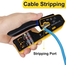 RJ45 Ethernet Network Tool Kit, Pass Through Cat6 Crimping Tool for RJ11 RJ12...