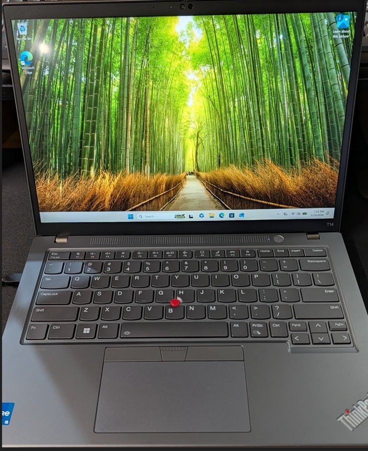 Lenovo ThinkPad T14, 14-Inch Laptop, with Intel Core i5 13th Gen., 512 GB SSD (Solid State Drive), Windows 11 Pro