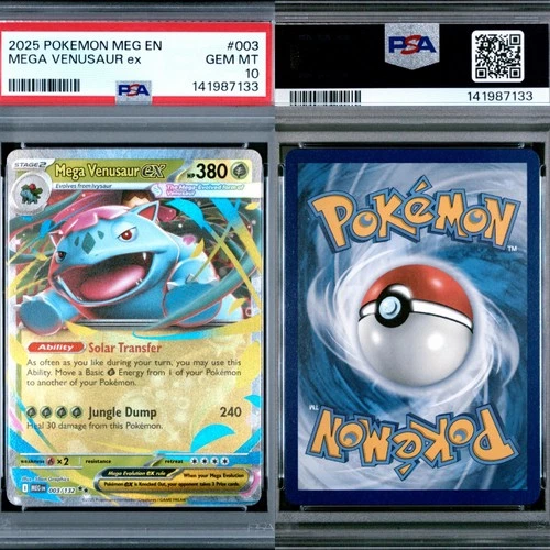 🔥 PSA 10 GEM MINT MEGA VENUSAUR EX | MEGA EVOLUTIONS 003/132🔥