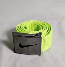 Nike Golf Tech Essential Web Yellow Lime Belt Size 32 Pre-Owned 