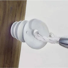 Dare Screw-In White Polyethylene Electric Fence Insulator (10-Pack) 2671W Dare