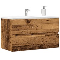 Waschbeckenunterschrank Altholz-Optik 90X38,5X45 Holzwerkstoff