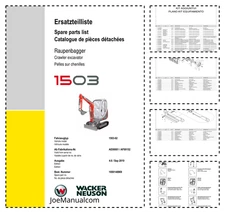 Wacker Neuson 1503 Crawler Excavator Parts Catalog Rev 3 PDF