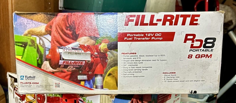 Fill-Rite RD 8 RD812NP , 8GPM Fuel Transfer Pump 12VDC, 1/6 HP