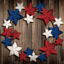 Metal Patriotic Wreaths for Front Door 250Th Anniversary Red White Blue Star 4Th