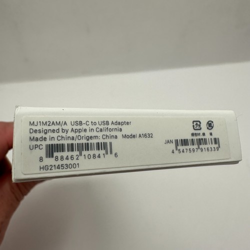 Genuine OEM Apple USB-C to USB Adapter Model A1632 - MJ1M2AM/A New - Picture 5 of 6