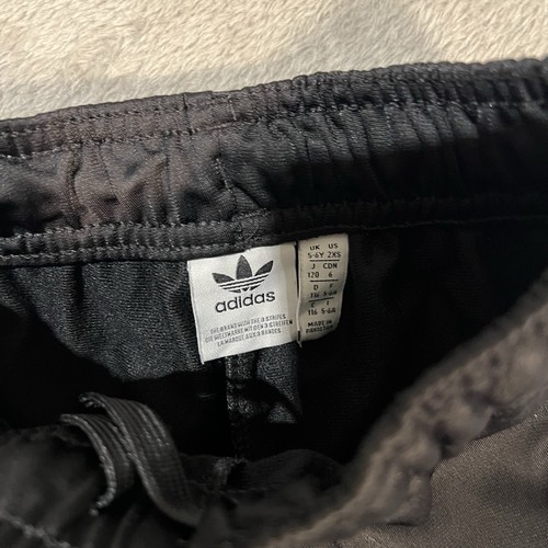 Adidas Youth 2XS 5/6 Joggers Black 3-Stripes Trefoil Logo Cuffed Athletic Pant - Picture 3 of 6