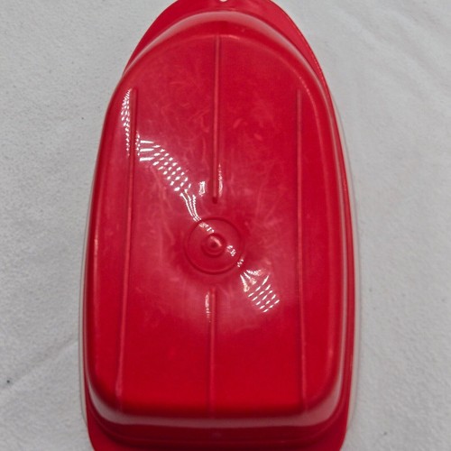 Tupperware Tuppertoys canoa barco de juguete solo tapa transparente, base roja - Imagen 4 de 5