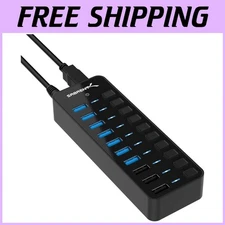 Multi-Device USB Hub with 3 Smart Charging Ports