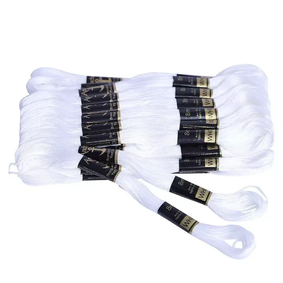 Anchor Stranded Cotton Thread Hand Embroidery Stitch Thread Set of 25 White - Image 2 of 3