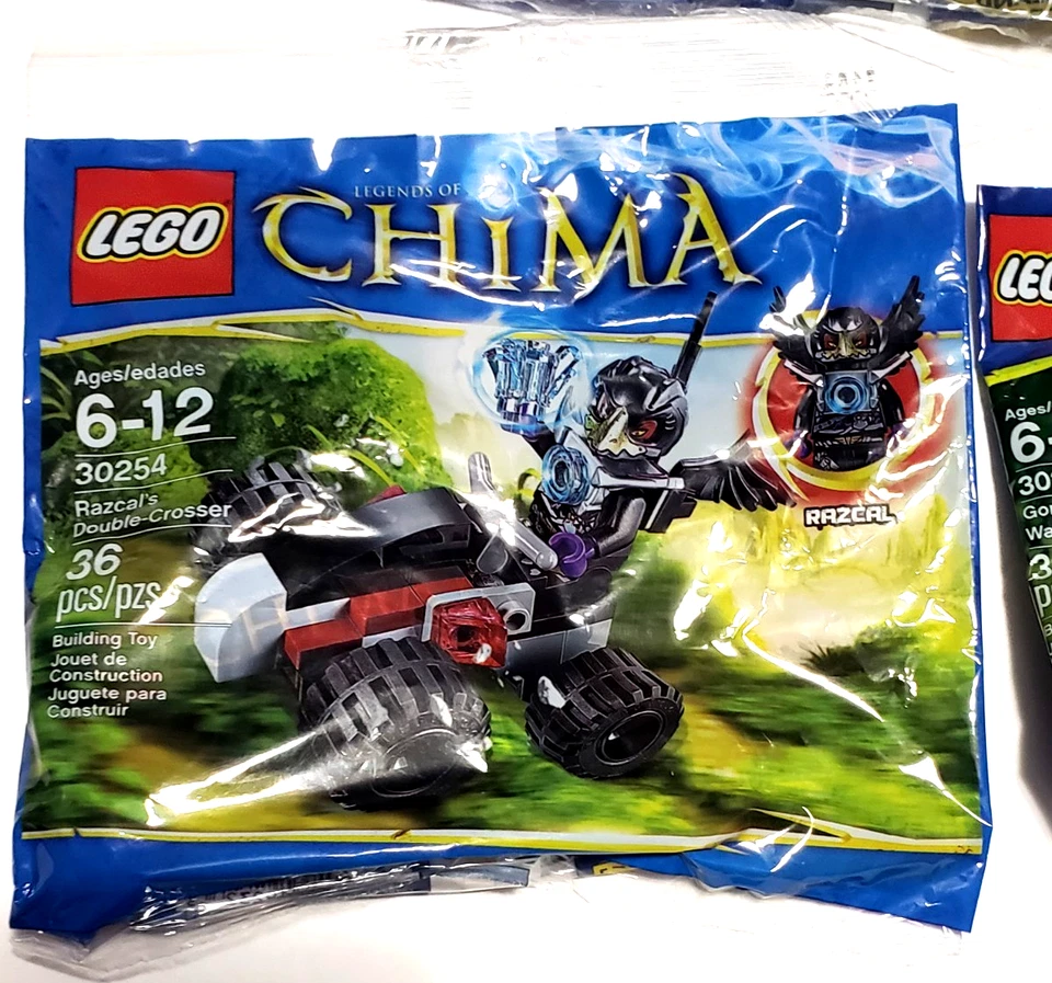 LEGO 2013 CHIMA SEALED POLYBAG LOT 30254 RAZCAL 30262 GORZAN 30251 WINZAR MISB - Image 2 of 4