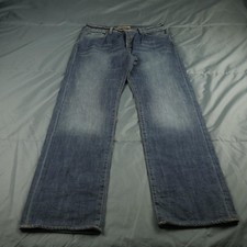 John Varvatos U.S.A. Jeans Mens 32x32 Blue Authentic Fit Button Fly Denim Pants