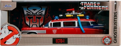 Ghostbusters Ecto-1 Mashup Optimus Prime Transformers Jada Toy 1:24 Die-Cast Car - Picture 2 of 8