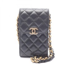 Chanel Matelasse Lambskin Shoulder Bag Women Black One Size 591225