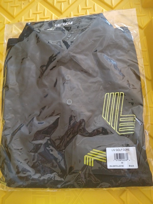 New Extracurricular Black LIV Logo Golf Club Ball League Polo Shirt black Medium