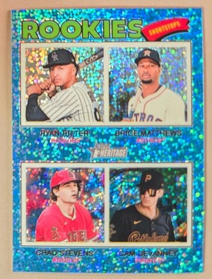 2026 Topps Heritage #374 Ritter Matthews Stevens Devanney Light Blue Sparkle RC