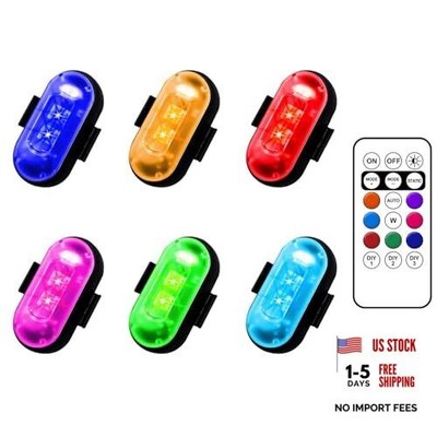 Wireless LED Strobe Lights with Remote Control,USB Charing 8 Colors Anti