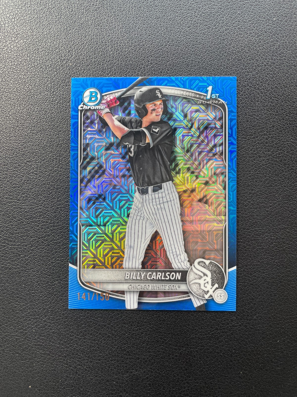 2025 Bowman Draft Mega #BDC-10 Billy Carlson 1st Blue Mojo 141/150 BRX