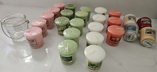 YANKEE CANDLE JOBLOT X25 Votives A mix and glass votive holder