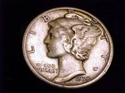 1928-S  Mercury Dime,  Very Fine  Grade.