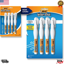 GENUINE BIC White Out Correction Pen Shake Squeeze 8ml 2Pack WOSQPP418