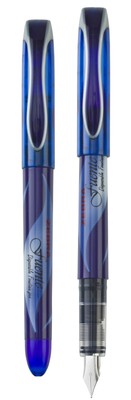 Zebra Pen Fuente Disposable Fountain Pen, 0.6mm Point, Blue Ink, 12-Pack Blue 12