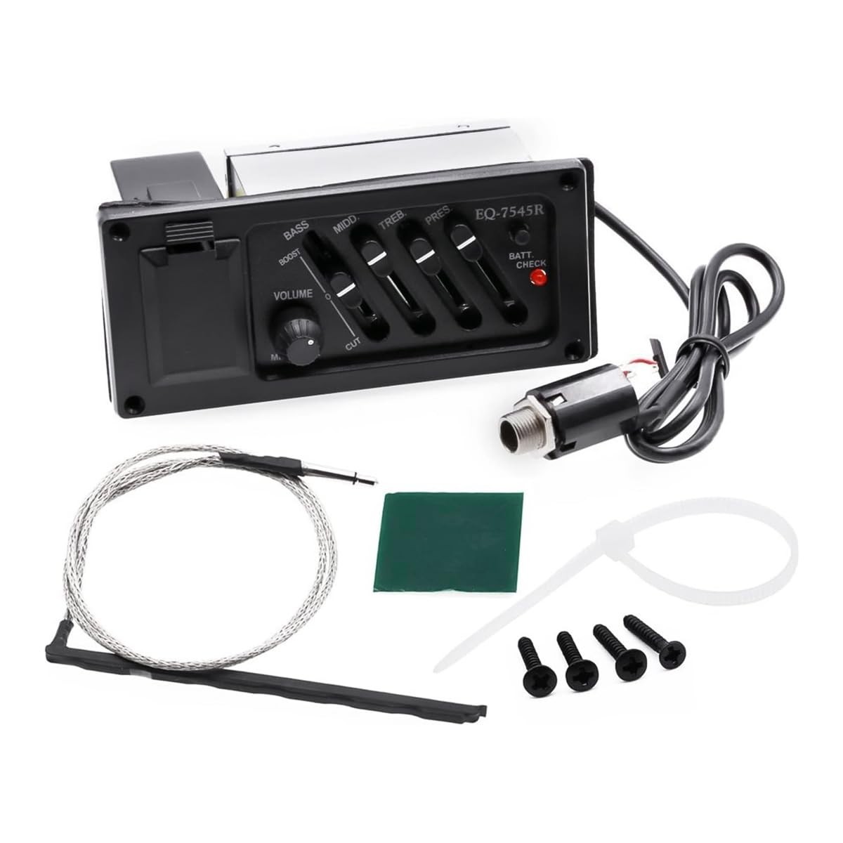 Préamplificateur EQ 3 bandes guitare acoustique et micro piézo premium