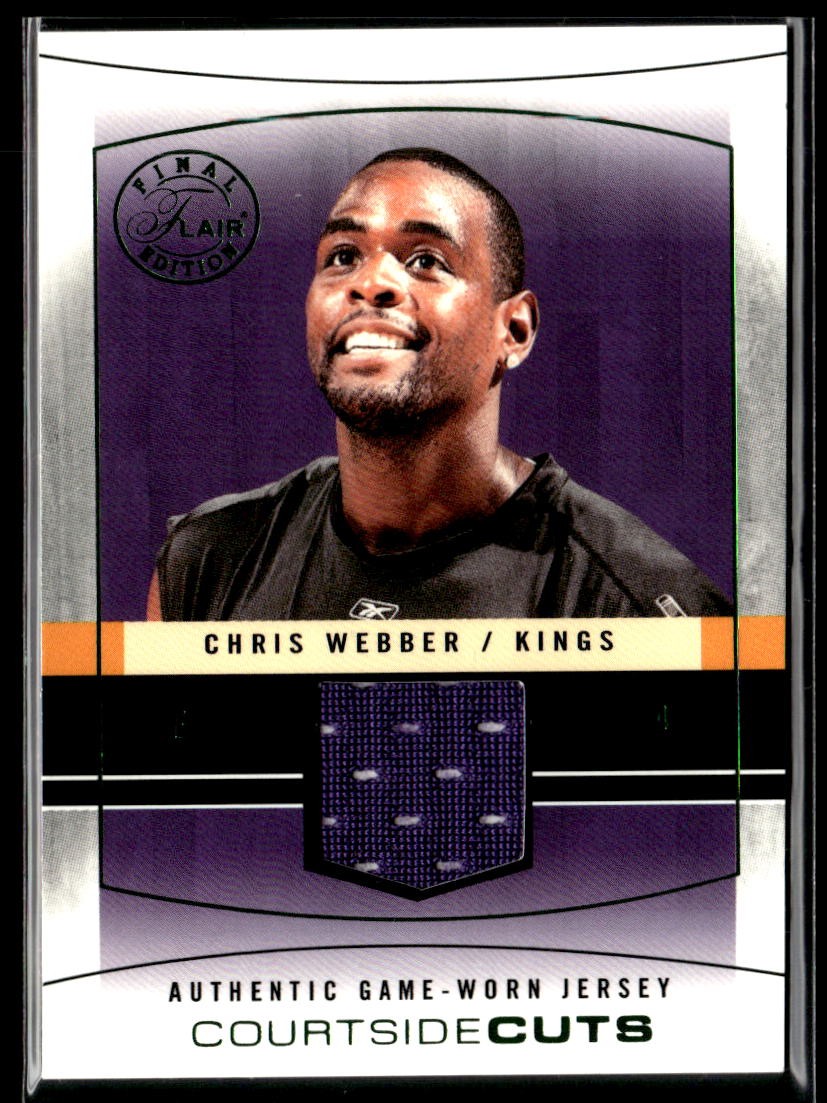 Chris Webber 2003-04 Flair Finals #CC-CW Courtside Cuts Jerseys Green RG-C2-0054