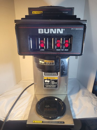 BUNN VP-17 Series Commercial Pourover Coffee Brewer 2 Warmers Stainless  Works!