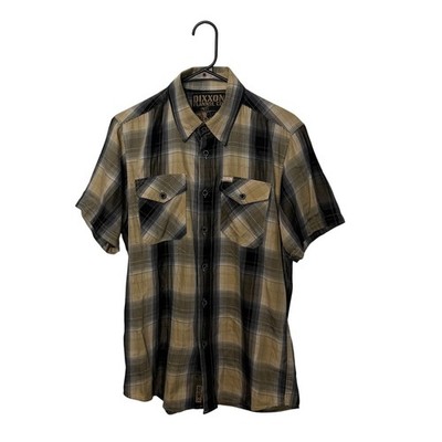 Dixxon Flannel Co Shirt Mens S Tan Black Plaid Short Sleeve The Convoy Bamboo