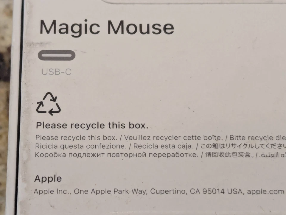 Apple Magic Mouse 3 Multi-Touch Surface USB C Wireless Model White - Image 3 of 4