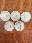 Silver 4 Standing Liberty Quarters All Dates Readable