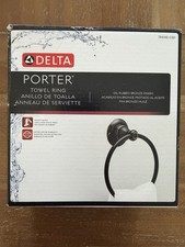 Delta Porter Round Towel Ring Oil Rubbed Bronze 78446-OB1 New In Open Box