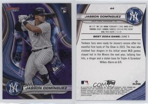 2024 Bowman's Best Purple Refractor /250 Jasson Dominguez Domínguez Rookie RC