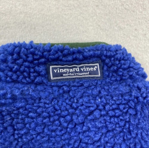 Vineyard Vines Jacket Boys Youth 6 Blue Full up Sherpa Supershep Color Block - Picture 5 of 8