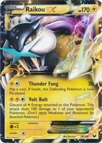 Raikou EX (#38/108) - Holofoil BW - Dark Explorers HP Pokemon
