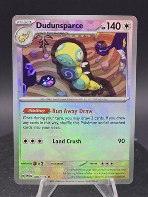 Pokémon TCG Dudunsparce 080/131 Master Ball Reverse Holo Prismatic Evolutions