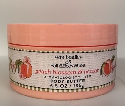 BBW VERA BRADLEY PEACH BLOSSOM & NECTAR Fragrance Body Butter 6.5  oz NEW