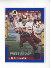 2017 Donruss Press Proofs Blue #198 Joe Theismann Redskins