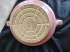 McCoy Pink Ceramic Pottery Bowl with Handles Round Impressed Backstamp