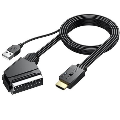 AUTOUTLET Scart auf HDMI Konverter, 16:9/4:3 Konvertierung & PAL/NTSC, 1080P